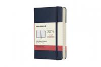 Moleskine: Diář 2019 denní tvrdý modrý S