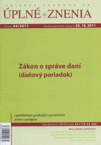 UZZ 44/2011 Zákon o správe daní