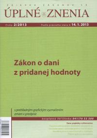 UZZ 2/2013 Zákon o dani z pridanej hodnoty