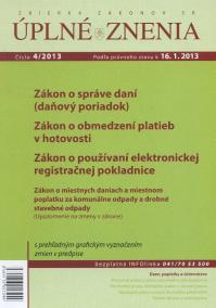 UZZ 4/2013 Zákon o správe daní (daňový poriadok)