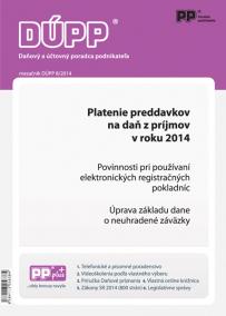 DUPP 8/2014 Platenie preddavkov na daň z príjmov fyzickej osoby v roku 2014