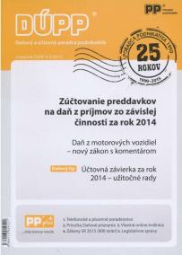 DÚPP 4-5/2015 Zúčtovanie preddavkov na daň z príjmov zo závislej činnosti za rok 2014