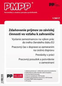 PMPP 1/2017 Zdaňovanie príjmov zo závislej činnosti vo vzťahu k zahraničiu