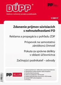 DUPP 1/2017 Zdanenie príjmov súvisiacich s nehnuteľnosťami FO