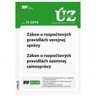 UZZ 31/2016 Zákon o rozpočtových pravidlách verejnej správy