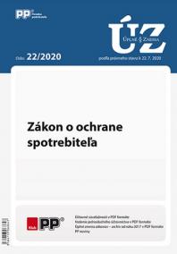 UZZ 22/2020 Zákon o ochrane spotrebiteľa