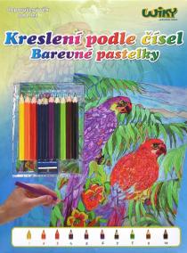 Kreslení podle čísel - Papoušci