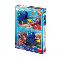 Dory mezi korály - puzzle 2x66 dílků