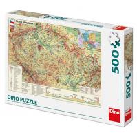 Mapa České republiky: puzzle 500 dílků