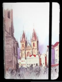 Zápisník s gumičkou A5 145x210 mm Praha