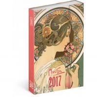 Diář 2017 - Alfons Mucha - týdenní (GB, DE, FR, IT, ES, NL)