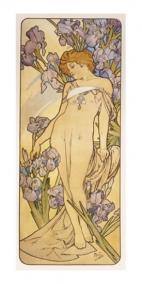 Pohled Alfons Mucha – Iris, dlouhý