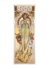 Pohled Alfons Mucha – Leslie Carter, krátký