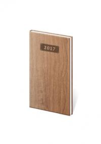 Diář 2017 - Wood/týdenní kapesní světle hnědá