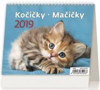 Kalendář stolní 2019 - MiniMax Kočičky/Mačičky