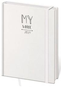 Diář 2019 - My White/týdenní B6/s gumičkou