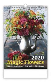 Kalendář nástěnný 2020 - Magic Flowers/Magische Blumen/Živé květy/Živé kvety