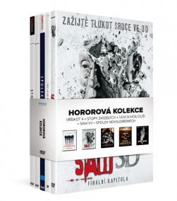 5x DVD Hororová kolekce /Vřískot 4 + Stopy zmizelých + Vem si mou duši + Saw VII + Spolek nemilosrdných