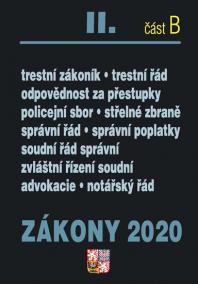 Zákony II část B 2020 – Trestní zákony – Úplná znění po novelách k 1. 1. 2020