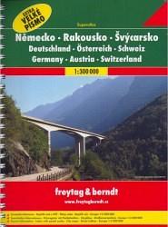 Autoatlas Německo Rakousko Švýcarsko 1:300 000