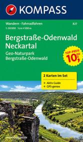 Bergstrasse,Odenwald,Neckartal  827 ,2 mapy / 1:50T NKOM