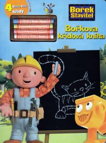 Bořkova křídová kniha - Bořek stavitel + 4 barevné křídy