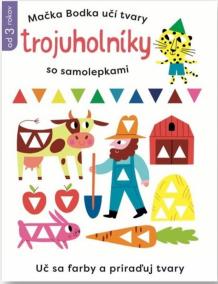 Trojuholníky so samolepkami - Mačka Bodka učí tvary