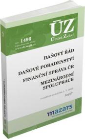 ÚZ 1496 Daňový řád, Finanční správa, Daňové poradenství, Platby v hotovosti