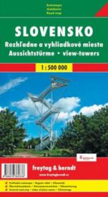 Slovensko - Rozľadne a vyhliadkové miesta 1:500 000