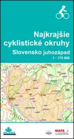 Najkrajšie cyklistické okruhy Slovensko juhozápad 1 : 175 000