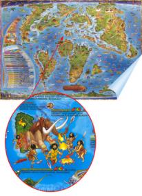 Detská mapa - Prehistorický svet