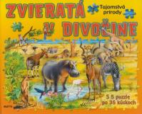 Zvieratá v divočine -Tajomstvá prírody - kniha s puzzle