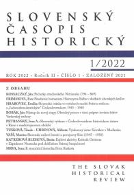 Slovenský časopis historický  1/2022