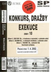 Konkurs, dražby, exekuce k 1.4.2002