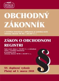 Obchodný zákonník – XV. doplnené a aktualizované vydanie platné od 1. marca 2018