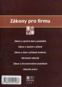 EPP 2001 Zákony pro firmu