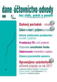 Dane, účtovníctvo, odvody 2-2018